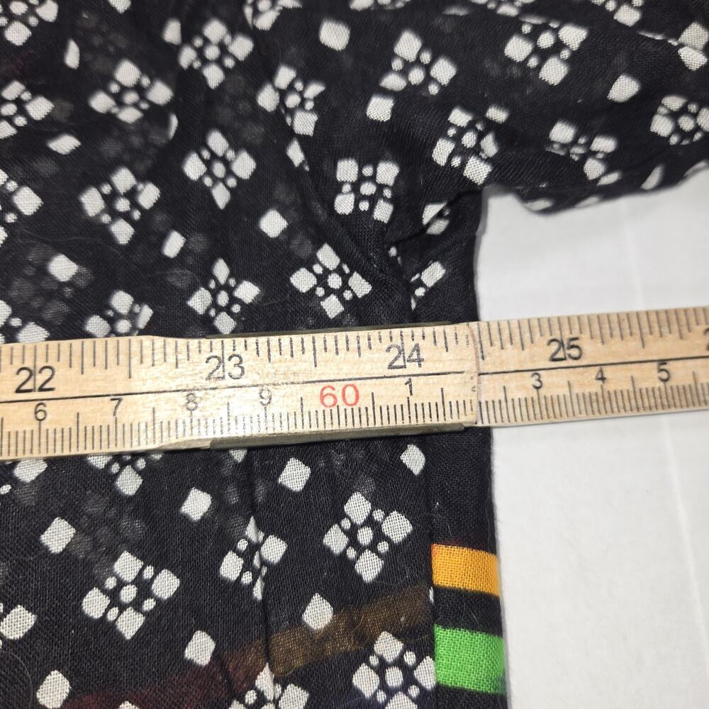 Vintage Platinum Dorothy Schoelen Womens P Black White Geometric Colorful Top - Picture 10 of 11